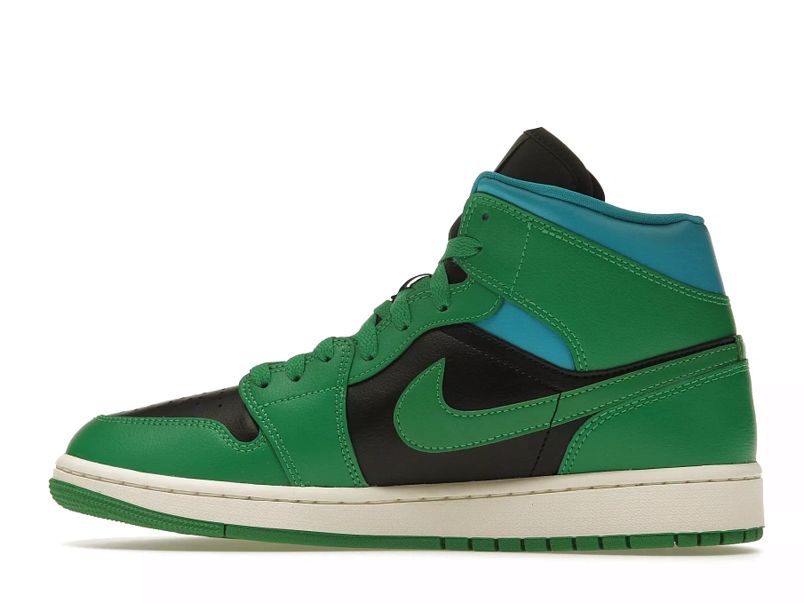 Фото № 6 с приближением к товару «‎Jordan 1 Mid Lucky Green Aquatone »