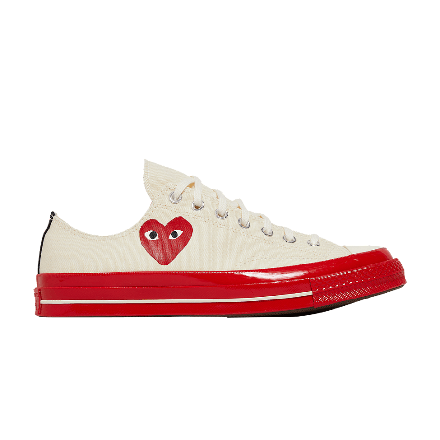 Фото № 1 с приближением к товару «‎Comme des Garçons Play x Converse Chuck 70 Low Pristine Red»