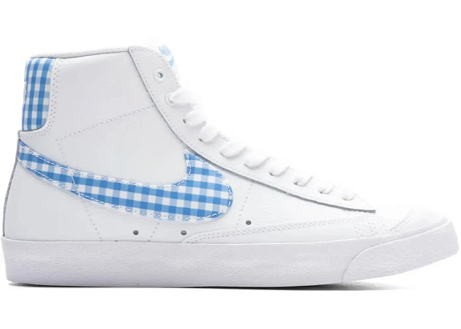 Фото № 1 с приближением к товару «‎Nike Blazer Mid 77 Blue Gingham »