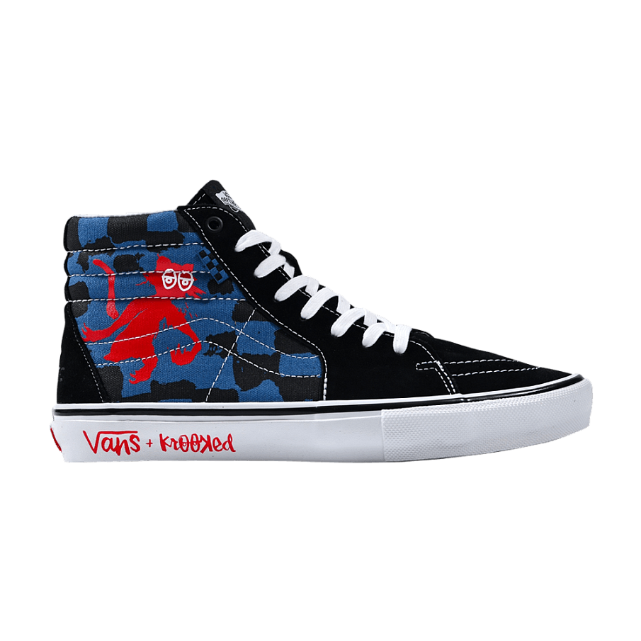 Фото № 1 с приближением к товару «‎Krooked x Vans Skate Sk8-Hi Natas For Ray Barbee»