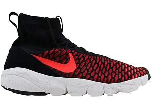 Nike Air Footscape Magista Flyknit Black/Bright Crimson-Gym Red-Cool Grey