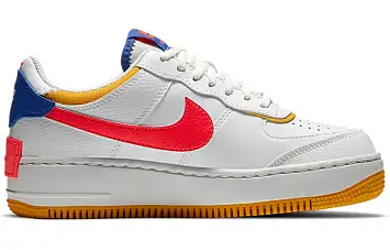 Nike Air Force 1 Shadow White Crimson Blue - 2