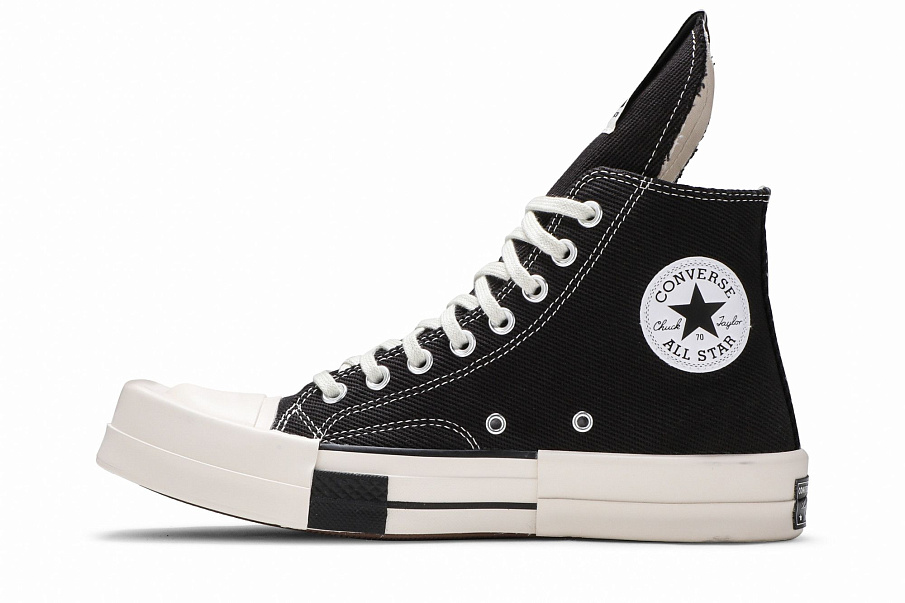 Фото № 4 с приближением к товару «‎Rick Owens x Converse TURBODRK Chuck 70 High Black»
