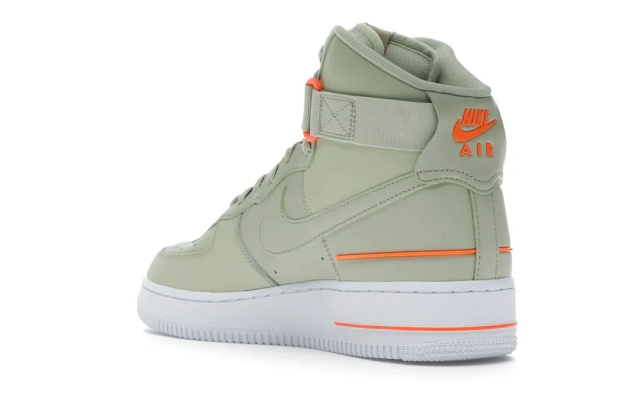 Фото № 6 с приближением к товару «‎Nike Air Force 1 High Dual Air Olive Orange»