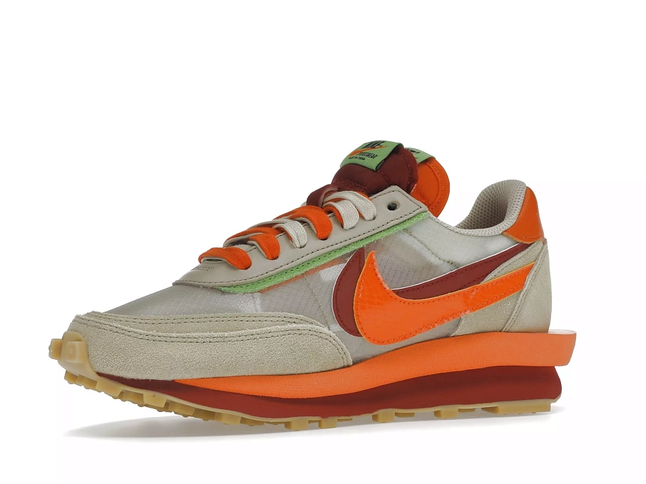 Фото № 3 с приближением к товару «‎Nike LD Waffle sacai CLOT Kiss of Death Net Orange Blaze»