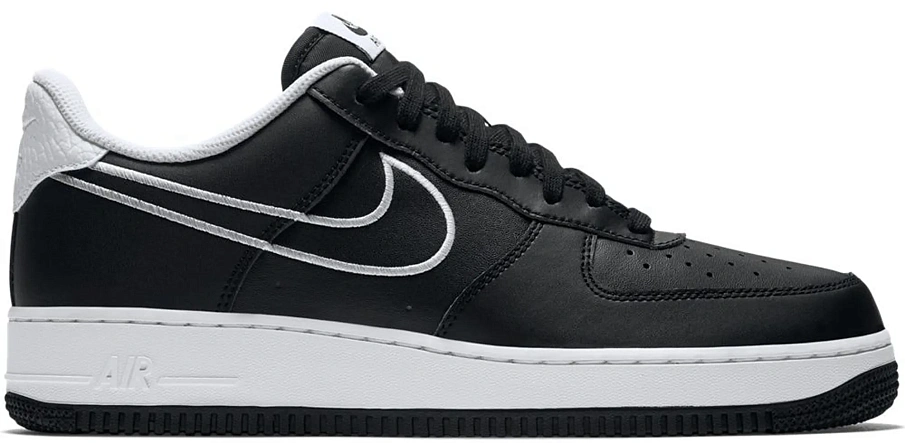 Фото № 1 с приближением к товару «‎Nike Air Force 1 Low Leather Black White (2018)»