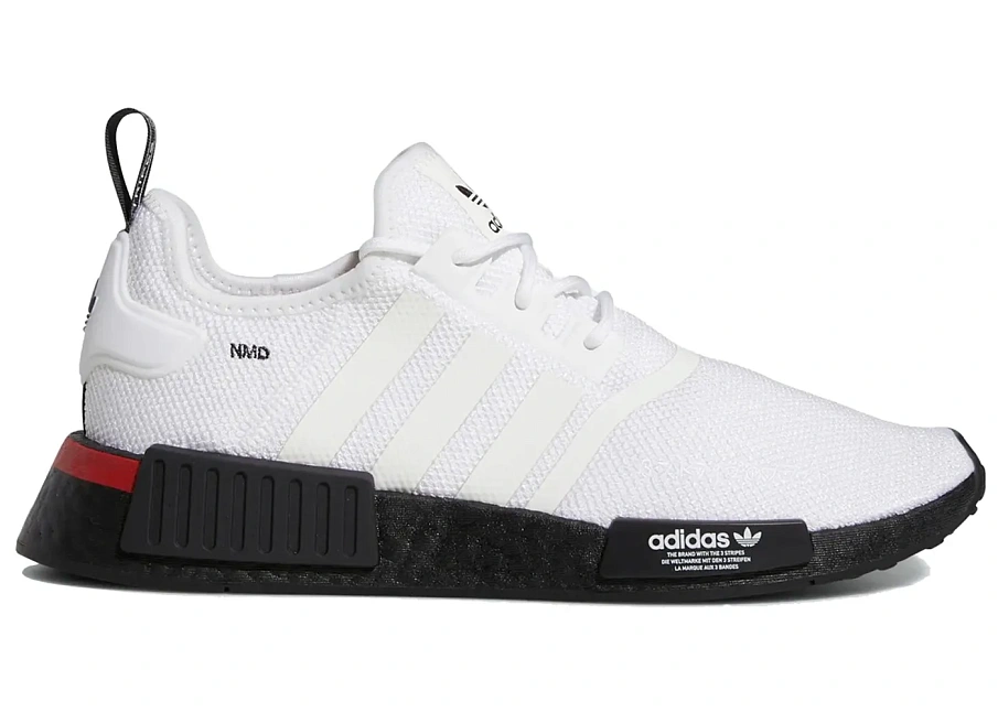 Фото № 1 с приближением к товару «‎adidas NMD R1 Cloud White Core Black Scarlet»
