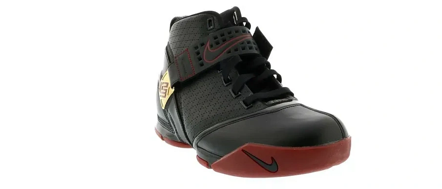 Фото № 2 с приближением к товару «‎Nike LeBron 5 Black Crimson Metallic Gold»