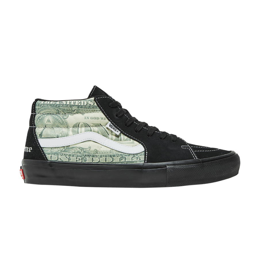 Фото № 1 с приближением к товару «‎Supreme x Vans Skate Grosso Mid Dollar Bill - Black»