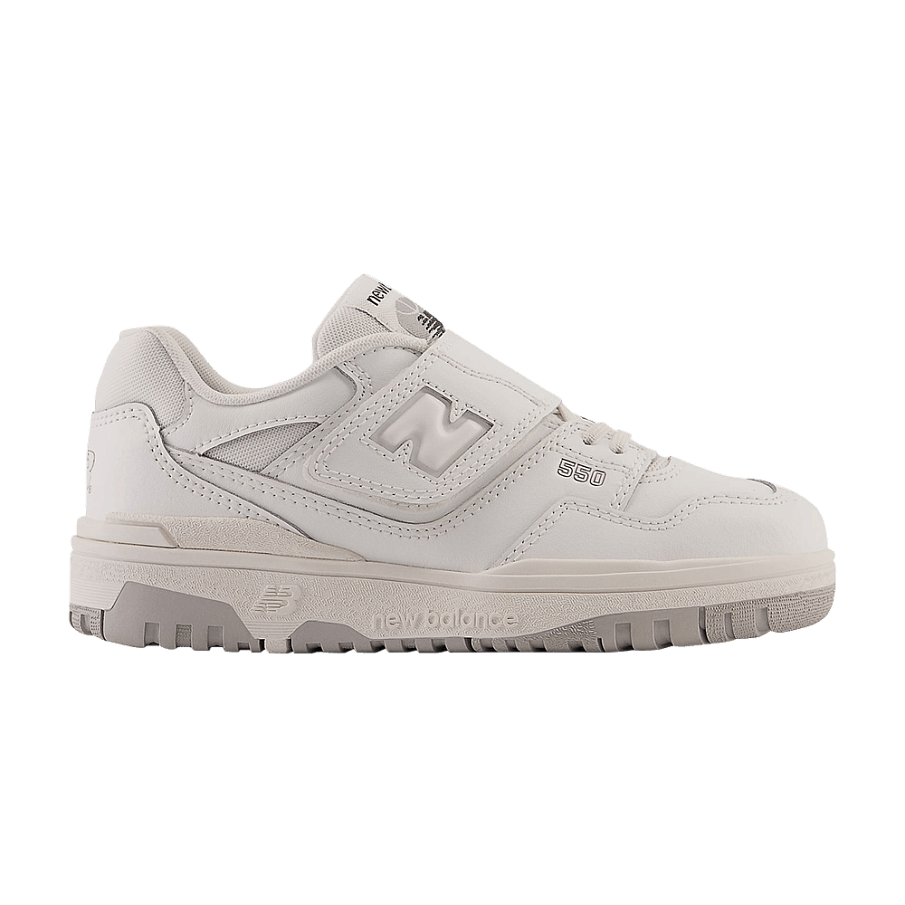 Фото № 1 с приближением к товару «‎New Balance 550 Bungee Lace Top Strap Little Kid White Grey»