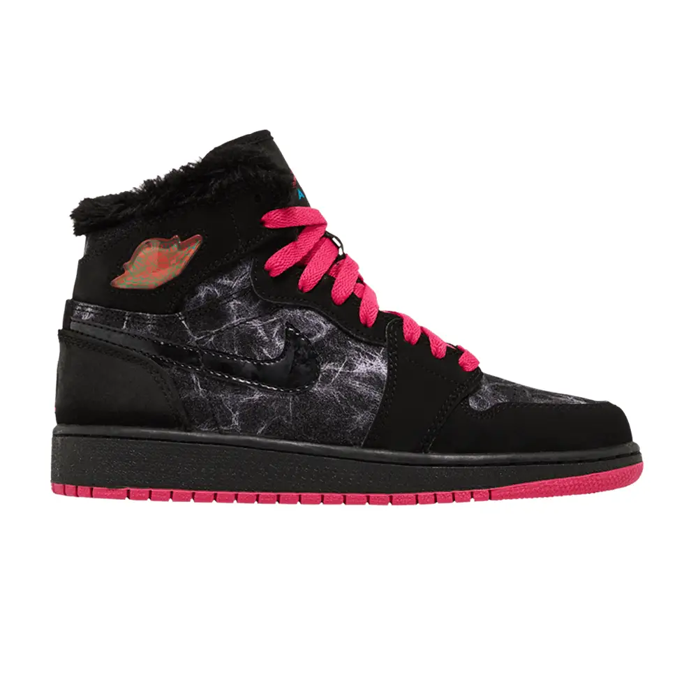 Air Jordan 1 Retro High Prem GS Black Vivid Pink - 1