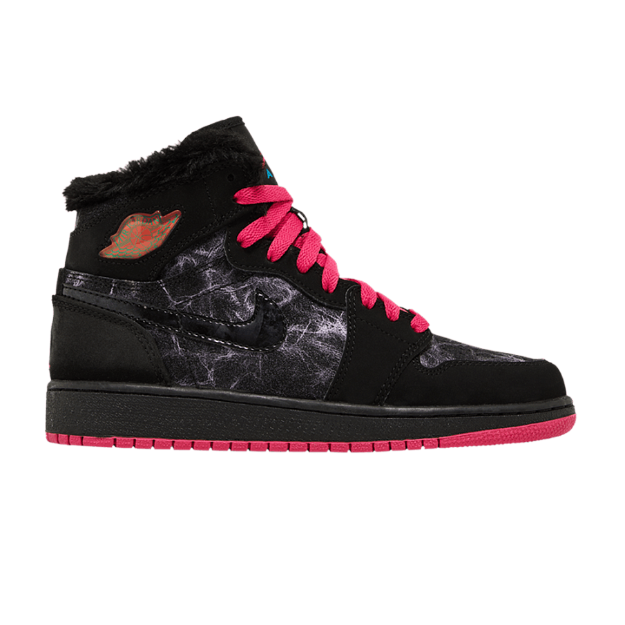 Фото № 1 с приближением к товару «‎Air Jordan 1 Retro High Prem GS Black Vivid Pink»