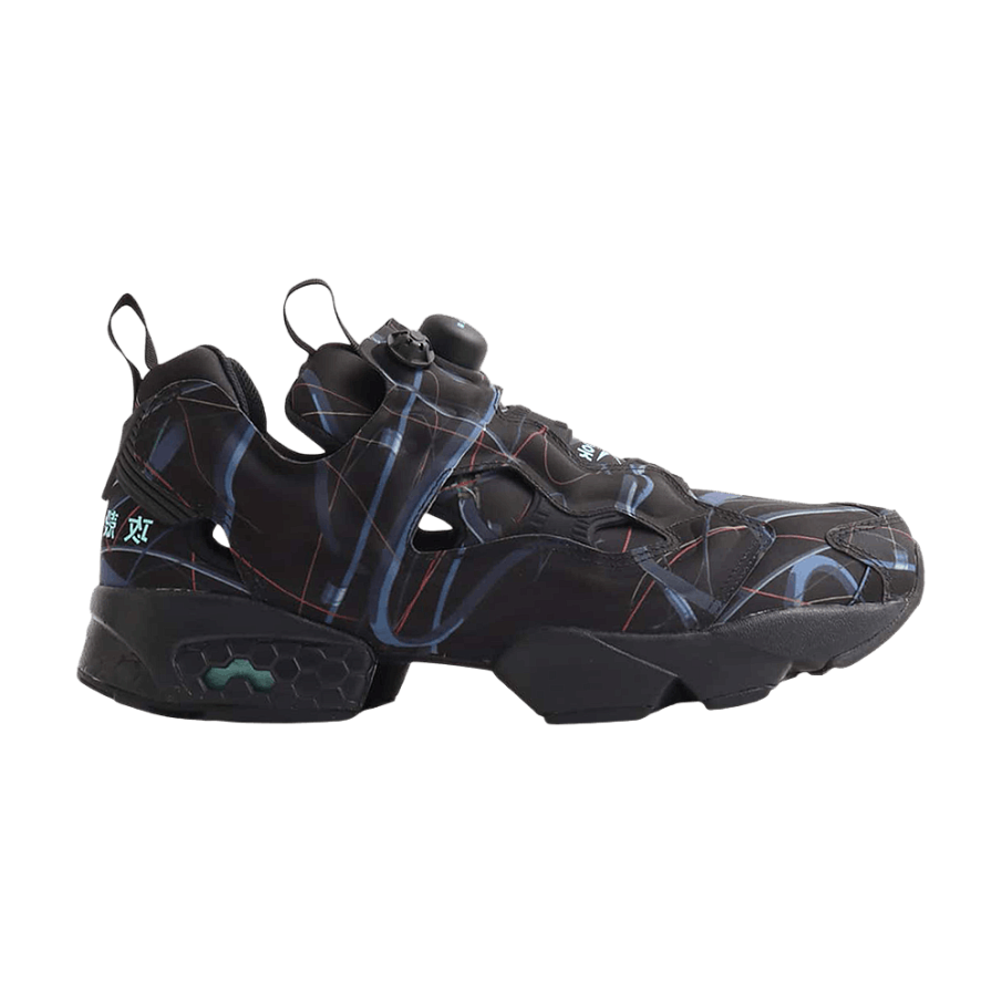Фото № 1 с приближением к товару «‎Ghost In The Shell x atmos x Reebok Instapump Fury Black Blue Red»
