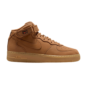 Nike Air Force 1 Mid 07 Premium Flax Gum Yellow Black Flax