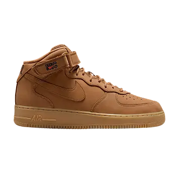 Nike Air Force 1 Mid 07 Premium Flax Gum Yellow Black Flax