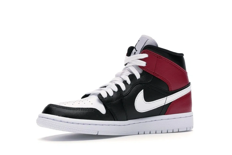 Фото № 2 с приближением к товару «‎Jordan 1 Mid Black Noble Red »