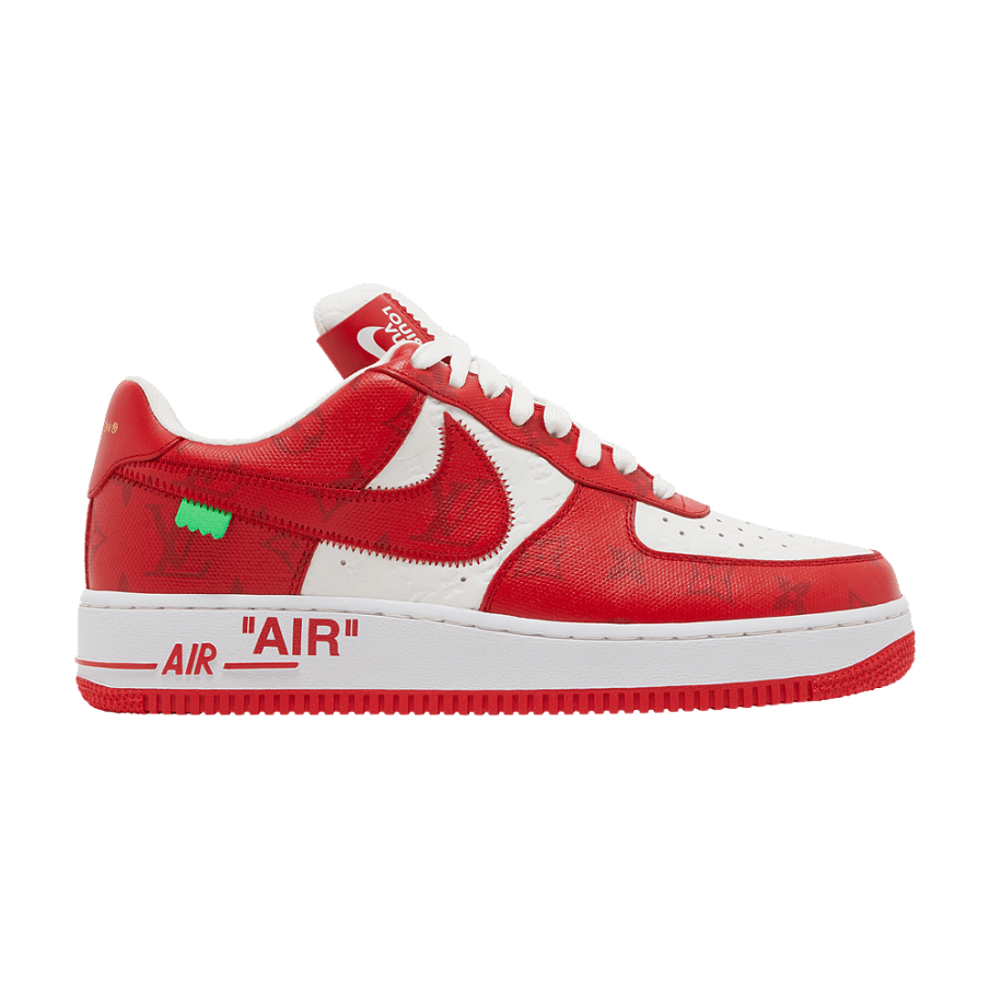 Фото № 1 с приближением к товару «‎Louis Vuitton x Nike Air Force 1 Low White Comet Red»