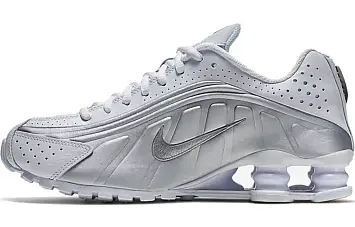 Nike Shox R4 GS 'White Metallic Silver' - 1