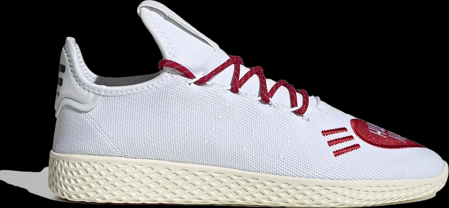 Фото № 1 с приближением к товару «‎adidas Pharrell Tennis Hu Human Made White Red»