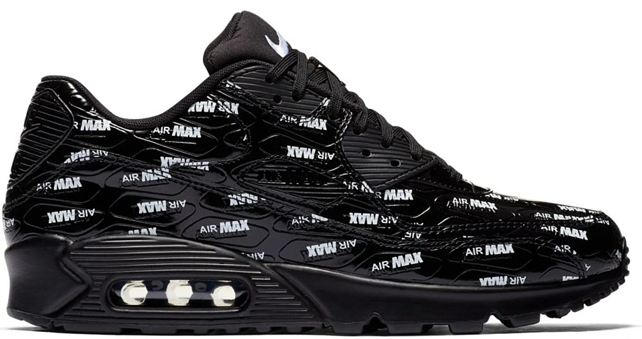 Фото № 1 с приближением к товару «‎Nike Air Max 90 All-Over Print Black White»