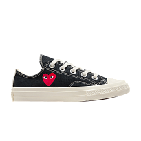 Фото № 1 с приближением к товару «‎Comme des Garçons PLAY x Converse Chuck 70 Low PS Single Heart - Black»