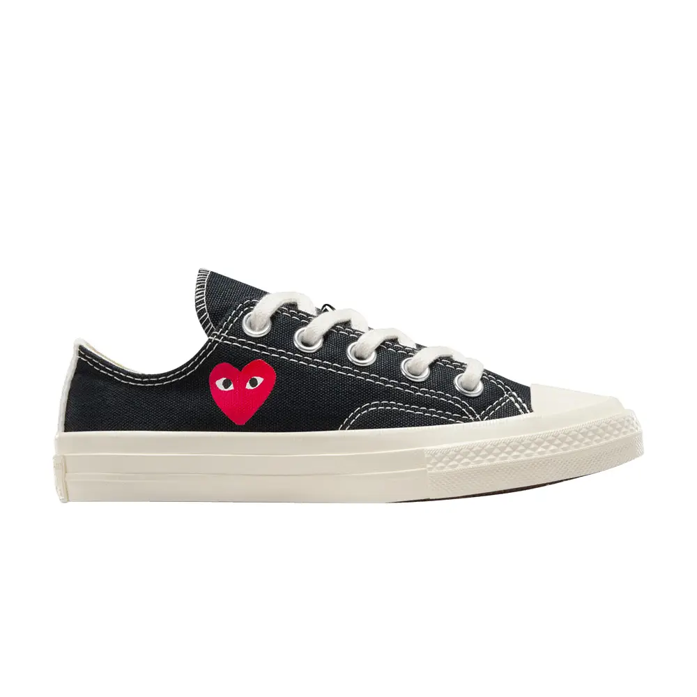 Comme des Garçons PLAY x Converse Chuck 70 Low PS Single Heart - Black - 1