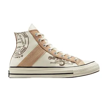 Converse Chuck 70 Leather Overlay High Egret Champagne Tan - 1