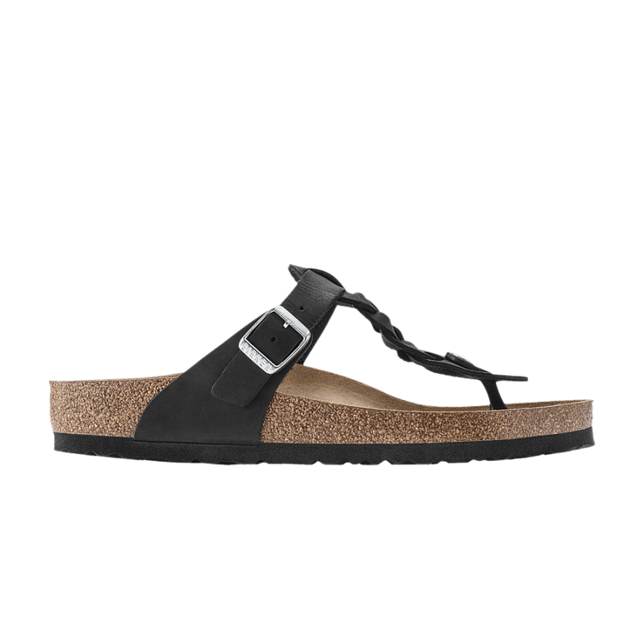 Фото № 1 с приближением к товару «‎Birkenstock Women's Gizeh Braided Oiled Leather Black»