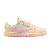 Фото № 1 с приближением к товару «‎Travis Scott x Air Jordan 1 Low OG SP PS Shy Pink (IQ7605-100)»