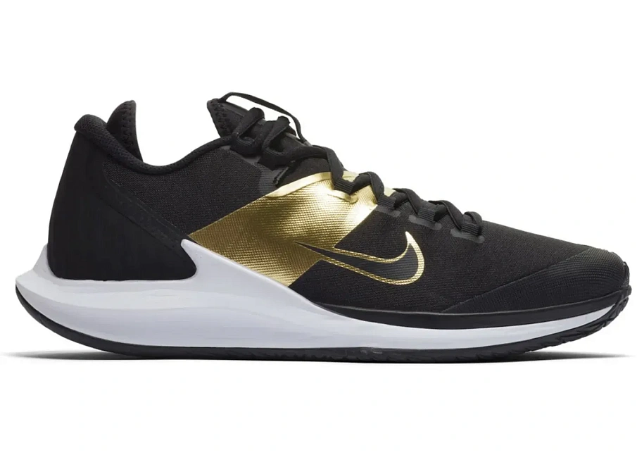 Фото № 1 с приближением к товару «‎Nike Court Air Zoom Hero HC Black Metallic Gold»