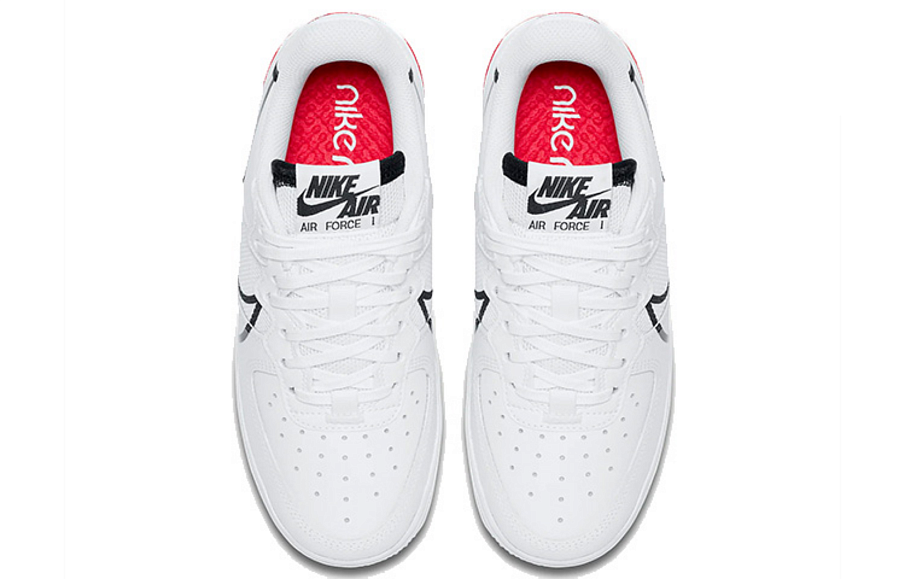 Фото № 4 с приближением к товару «‎Nike Air Force 1 React (Gs) Skate Shoes WhiteBlackRed»