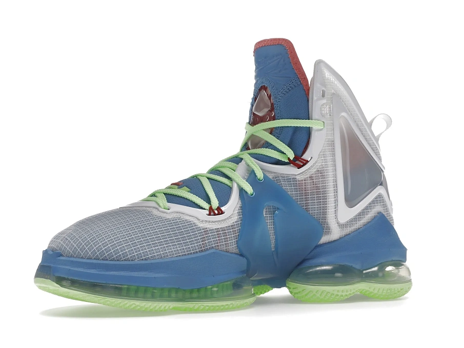 Фото № 4 с приближением к товару «‎Nike LeBron 19 Dutch Blue Lime Glow»