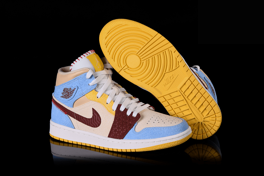 Фото № 1 с приближением к товару «‎Nike Air Jordan 1 Mid SE Fearless Maison Chateau Rouge»