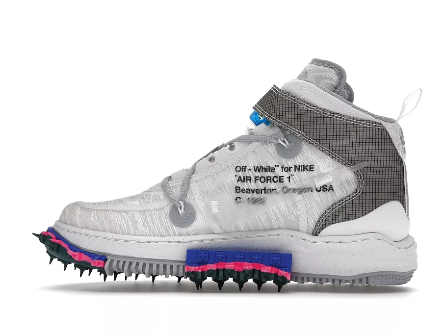 Фото № 4 с приближением к товару «‎Nike Air Force 1 Mid Off-White White»