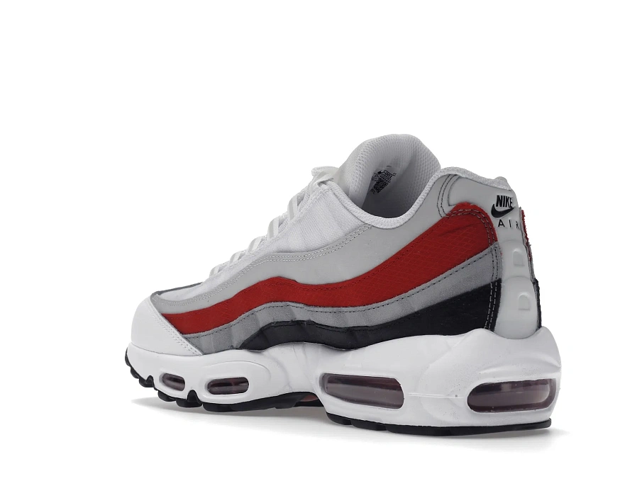Фото № 6 с приближением к товару «‎Nike Air Max 95 White Varsity Red Particle Gray»