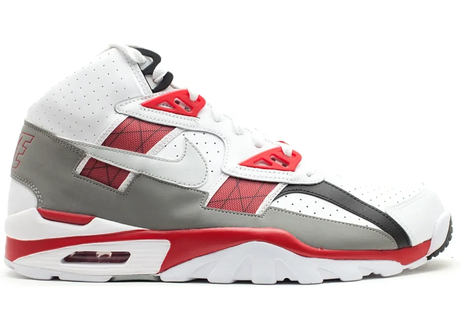 Фото № 1 с приближением к товару «‎Nike Air Trainer SC High White Varsity Red Black»