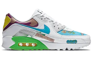 Ruohan Wang X Nike Air Max 90 Flyleather Qs Running Shoes Multi-Color - 2