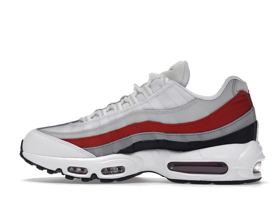 Фото № 5 с приближением к товару «‎Nike Air Max 95 White Varsity Red Particle Gray»