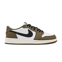 Фото № 1 с приближением к товару «‎Air Jordan 1 Low GS Medium Olive»