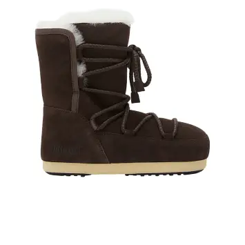Moon Boot Evx Suede Shearling Boot Dark Brown - 1