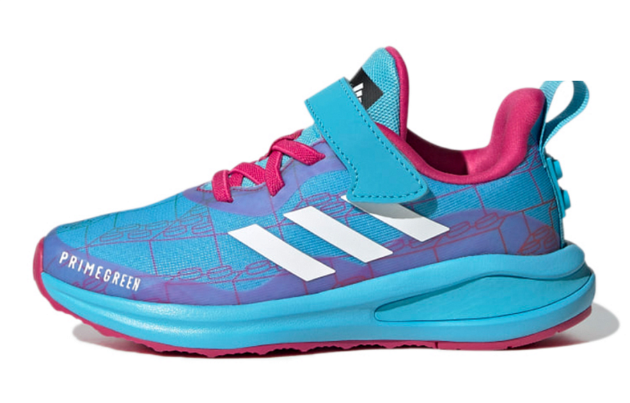 Фото № 1 с приближением к товару «‎adidas LEGO x FortaRun X Elastic Lace J 'Bright Cyan Bricks'»