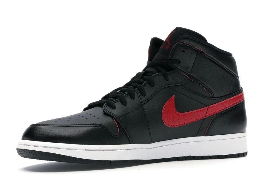 Фото № 4 с приближением к товару «‎Jordan 1 Retro Mid Black Team Red»