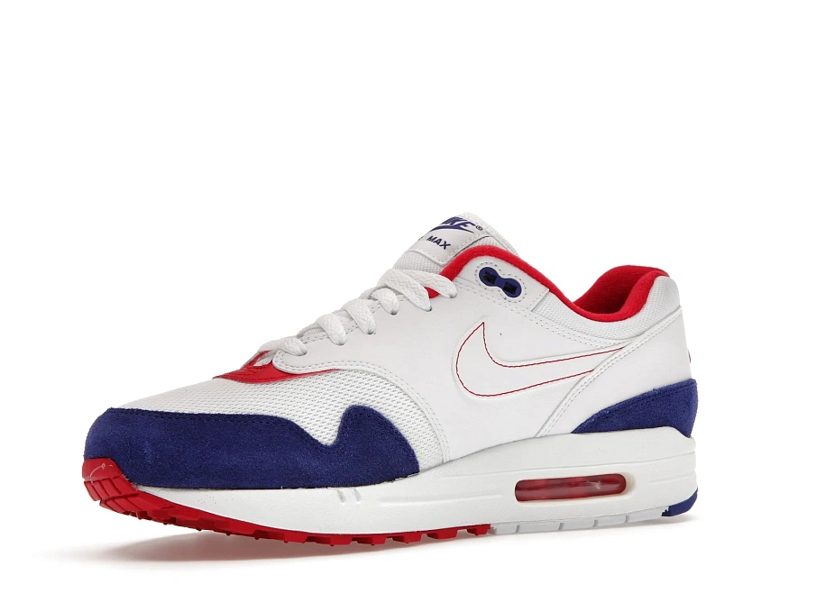 Фото № 4 с приближением к товару «‎Nike Air Max 1 White Red Blue»