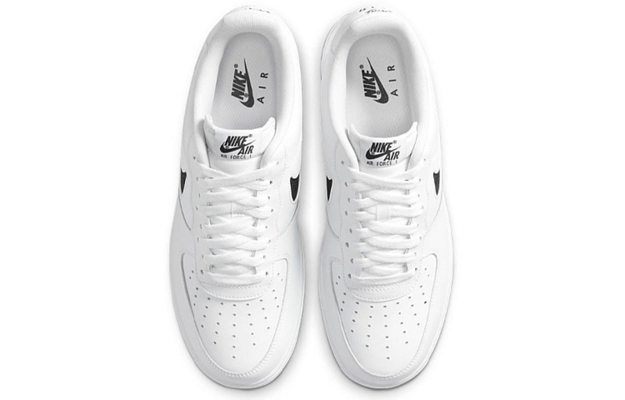 Фото № 4 с приближением к товару «‎Nike Air Force 1 Low Cut Out Swoosh White Black»