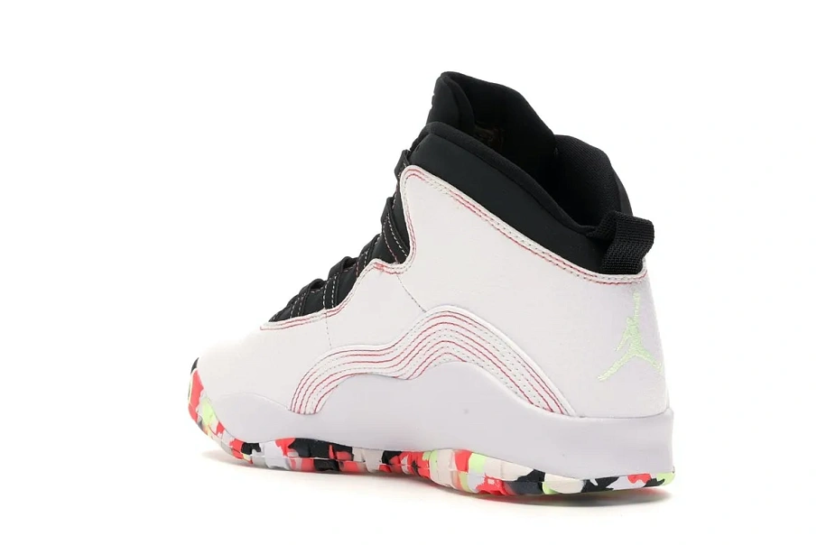 Фото № 6 с приближением к товару «‎Jordan 10 Retro White Barely Volt Ember Glow »