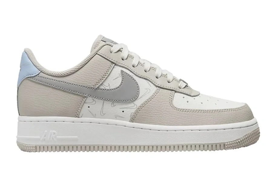 Фото № 1 с приближением к товару «‎Nike Air Force 1 Low 07 Reflective Mini Swoosh Grey »