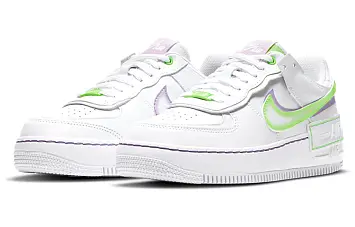 Nike Air Force 1 Shadow WhiteGreenPurple - 5
