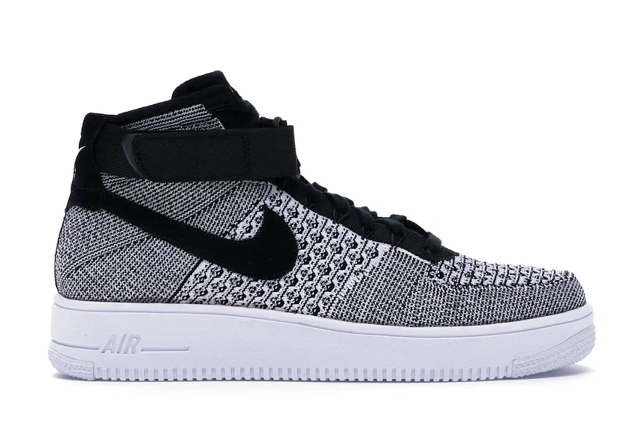 Фото № 1 с приближением к товару «‎Nike Af1 Ultra Flyknit Mid Black/Black-White»