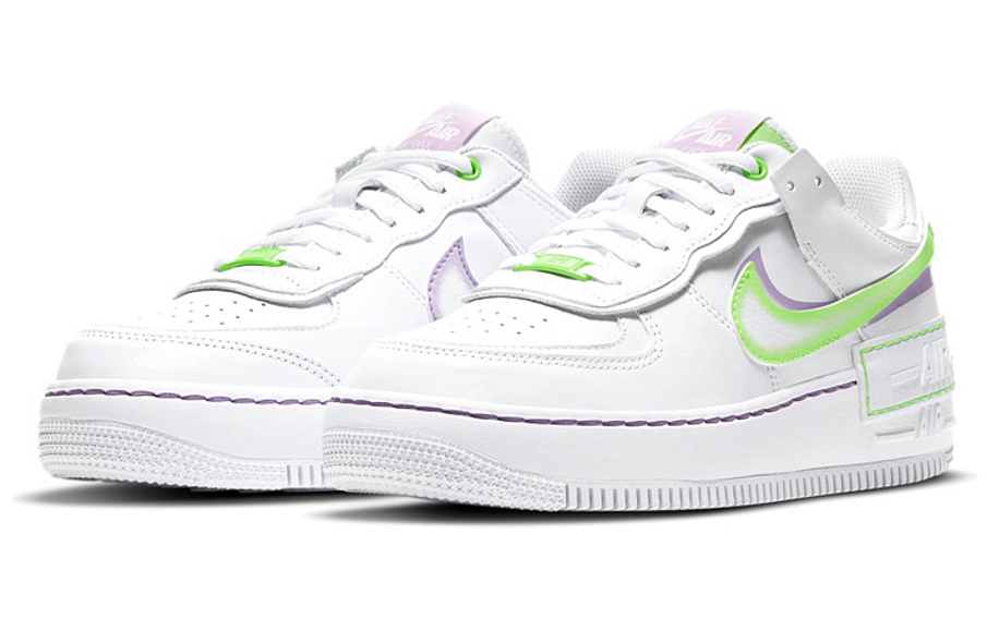 Фото № 3 с приближением к товару «‎Nike Air Force 1 Shadow WhiteGreenPurple»
