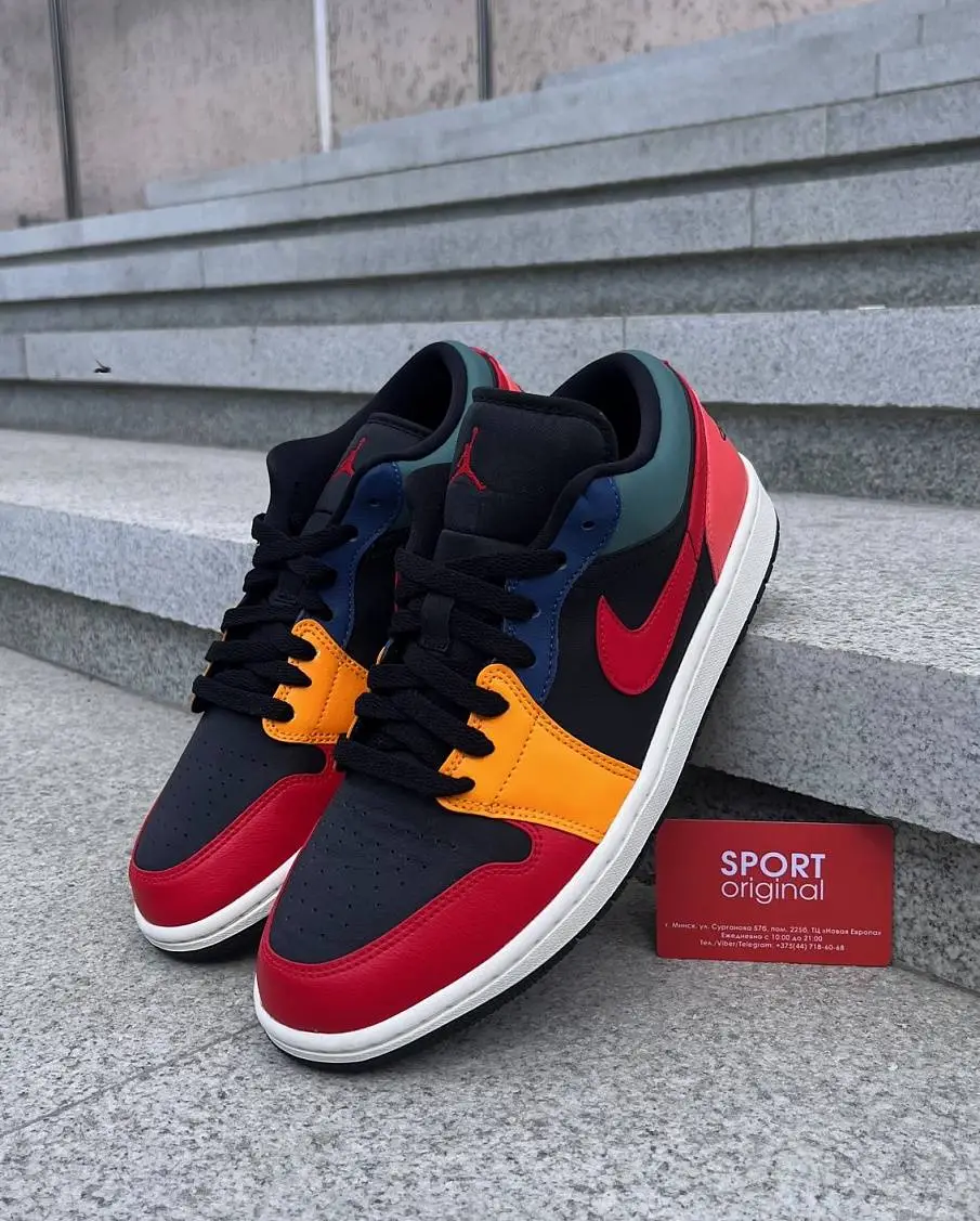 Фото № 4 с приближением к товару «‎Air Jordan 1 Low Black Multicolor (DN3739-060)»